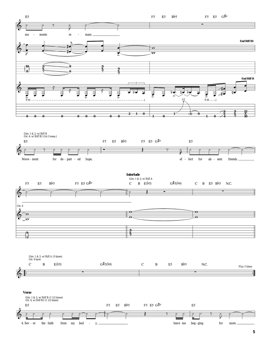 Master's Apprentices Master's Apprentices Electric Guitar scores gallery preview page 5