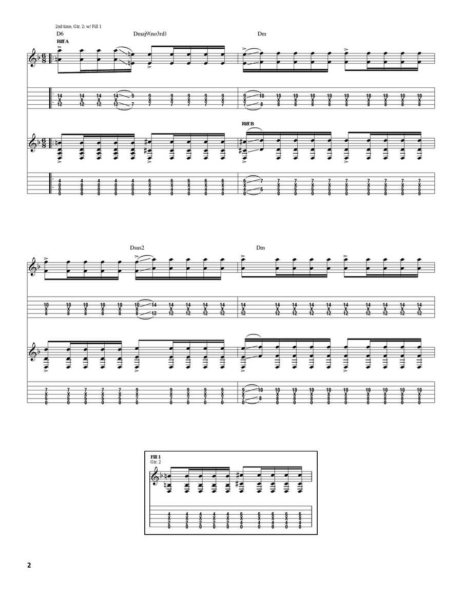 Demon Of The Fall Demon Of The Fall Electric Guitar scores gallery preview page 2