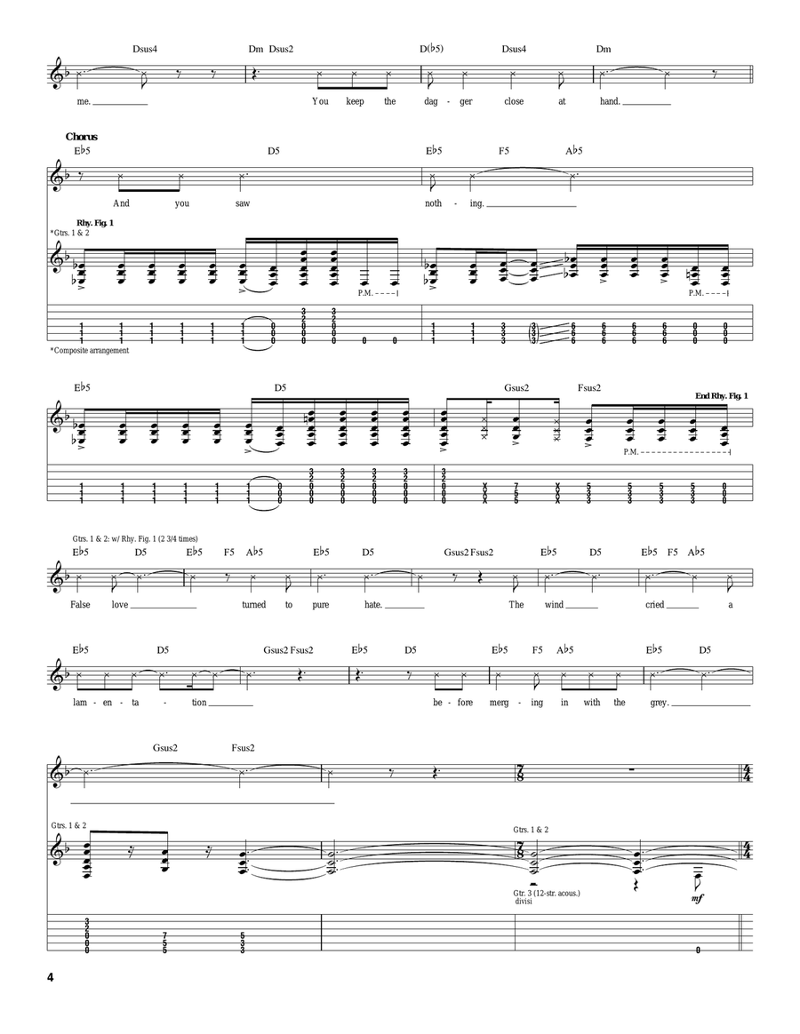 Demon Of The Fall Demon Of The Fall Electric Guitar scores gallery preview page 4