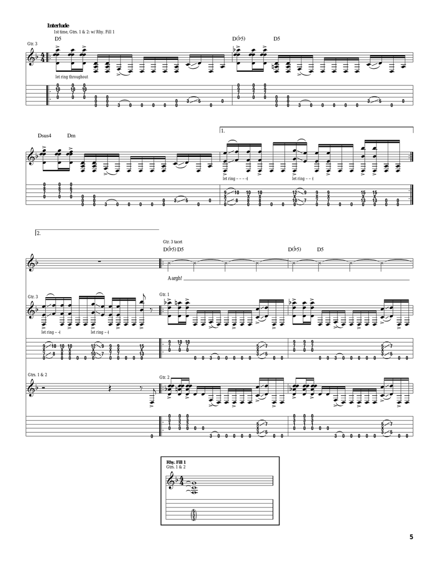 Demon Of The Fall Demon Of The Fall Electric Guitar scores gallery preview page 5