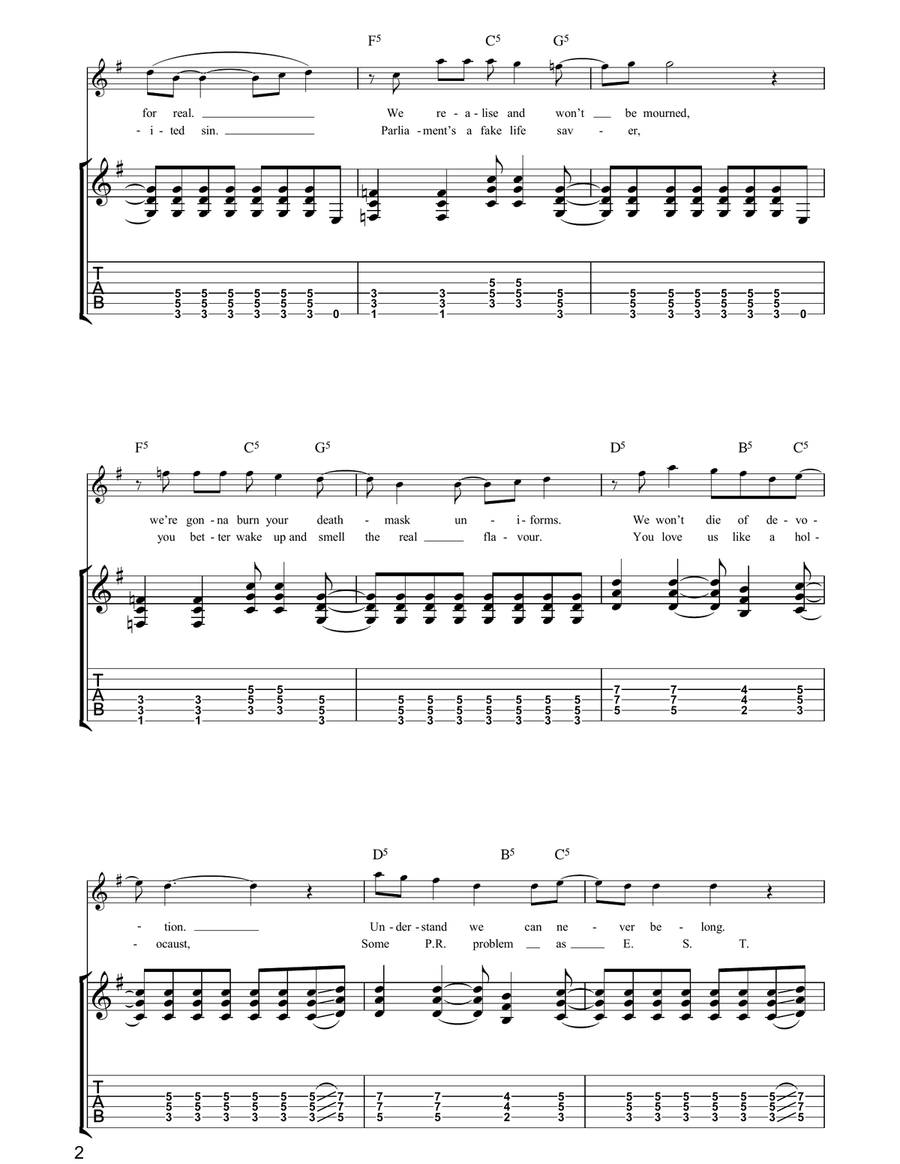 You Love Us You Love Us Acoustic Guitar scores gallery preview page 2