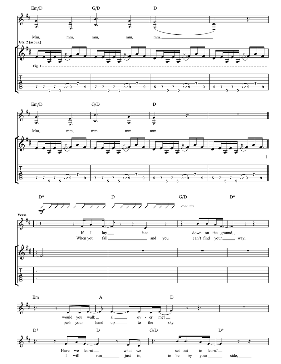 Push Your Head Towards The Air Acoustic Guitar scores gallery preview page 2