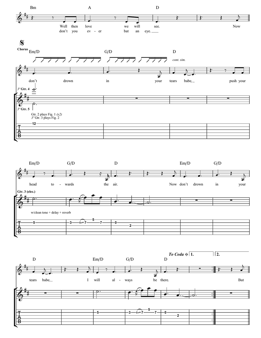 Push Your Head Towards The Air Acoustic Guitar scores gallery preview page 3