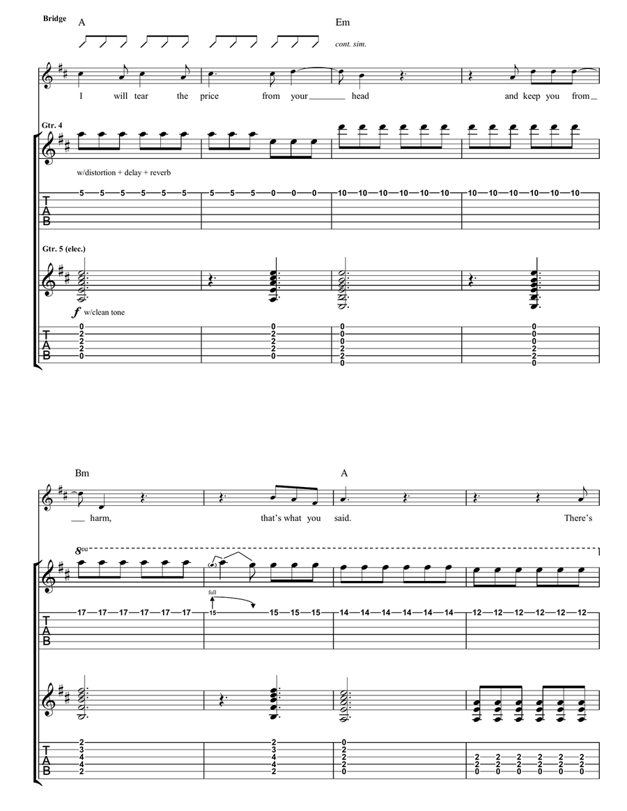 Push Your Head Towards The Air Acoustic Guitar scores gallery preview page 4