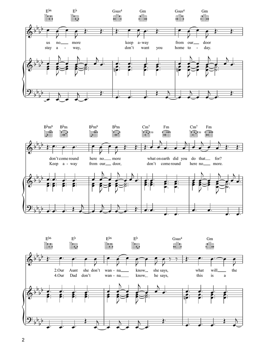 Embarrassment Embarrassment Piano, Vocal, Guitar scores gallery preview page 2
