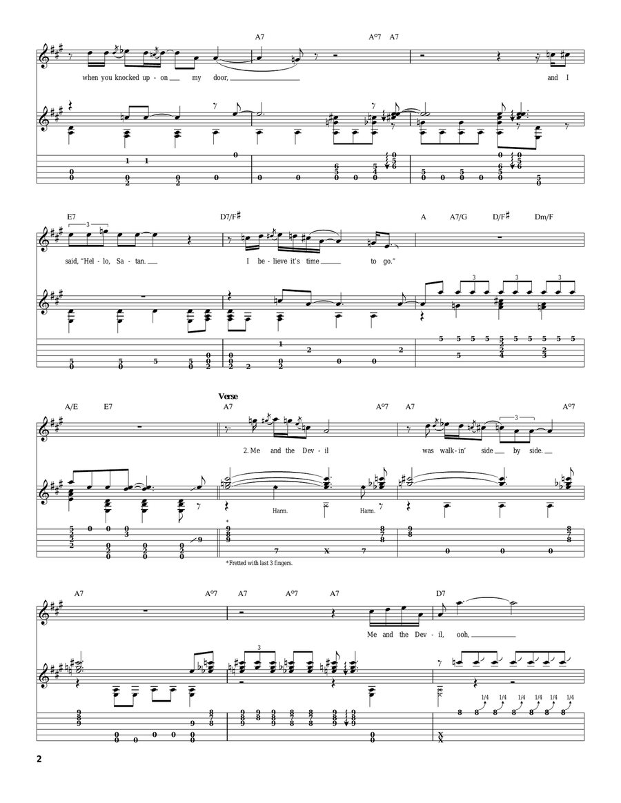 Me And The Devil Blues Me And The Devil Blues Electric Guitar scores gallery preview page 2