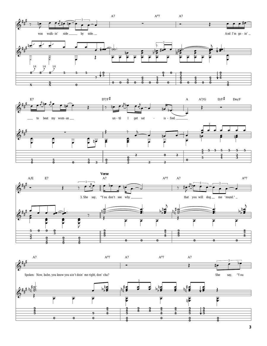 Me And The Devil Blues Me And The Devil Blues Electric Guitar scores gallery preview page 3