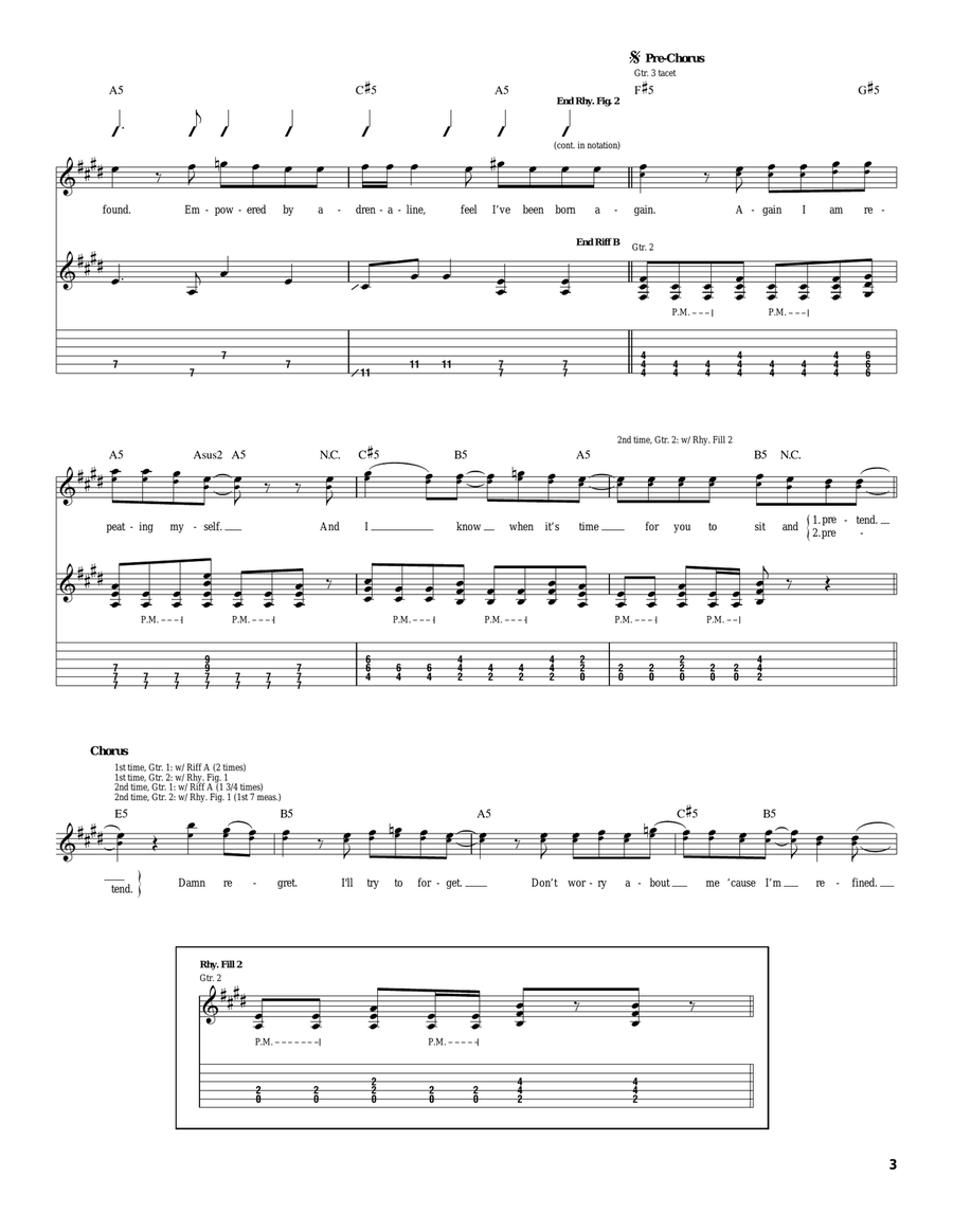 Damn Regret Damn Regret Acoustic Guitar scores gallery preview page 3