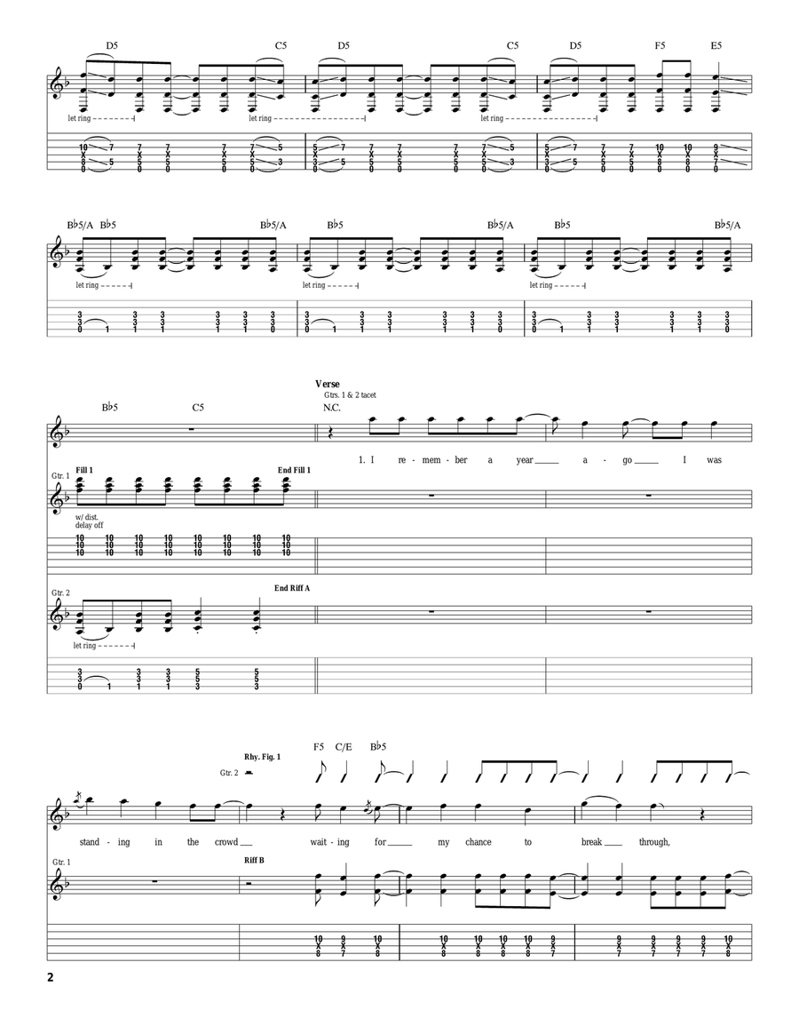 In Fate's Hands In Fate's Hands Acoustic Guitar scores gallery preview page 2