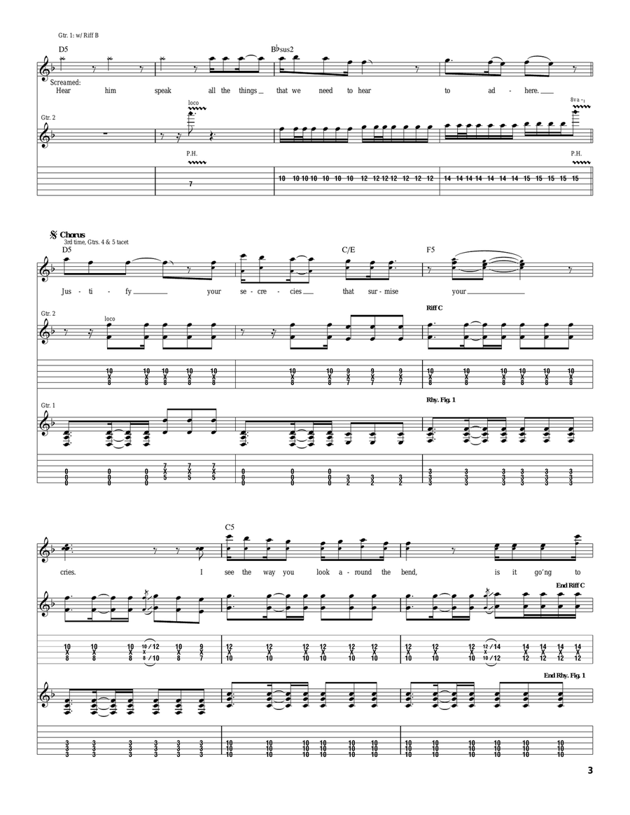 Justify Justify Acoustic Guitar scores gallery preview page 3