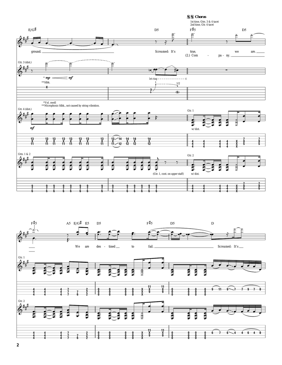 Misery Loves Its Company Misery Loves Its Company Acoustic Guitar scores gallery preview page 2