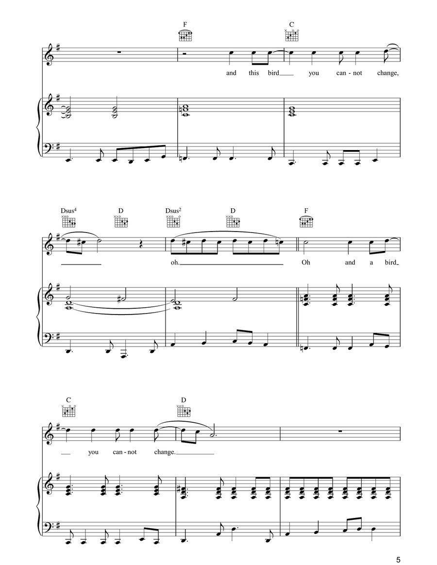 Free Bird Free Bird Acoustic Guitar scores gallery preview page 5