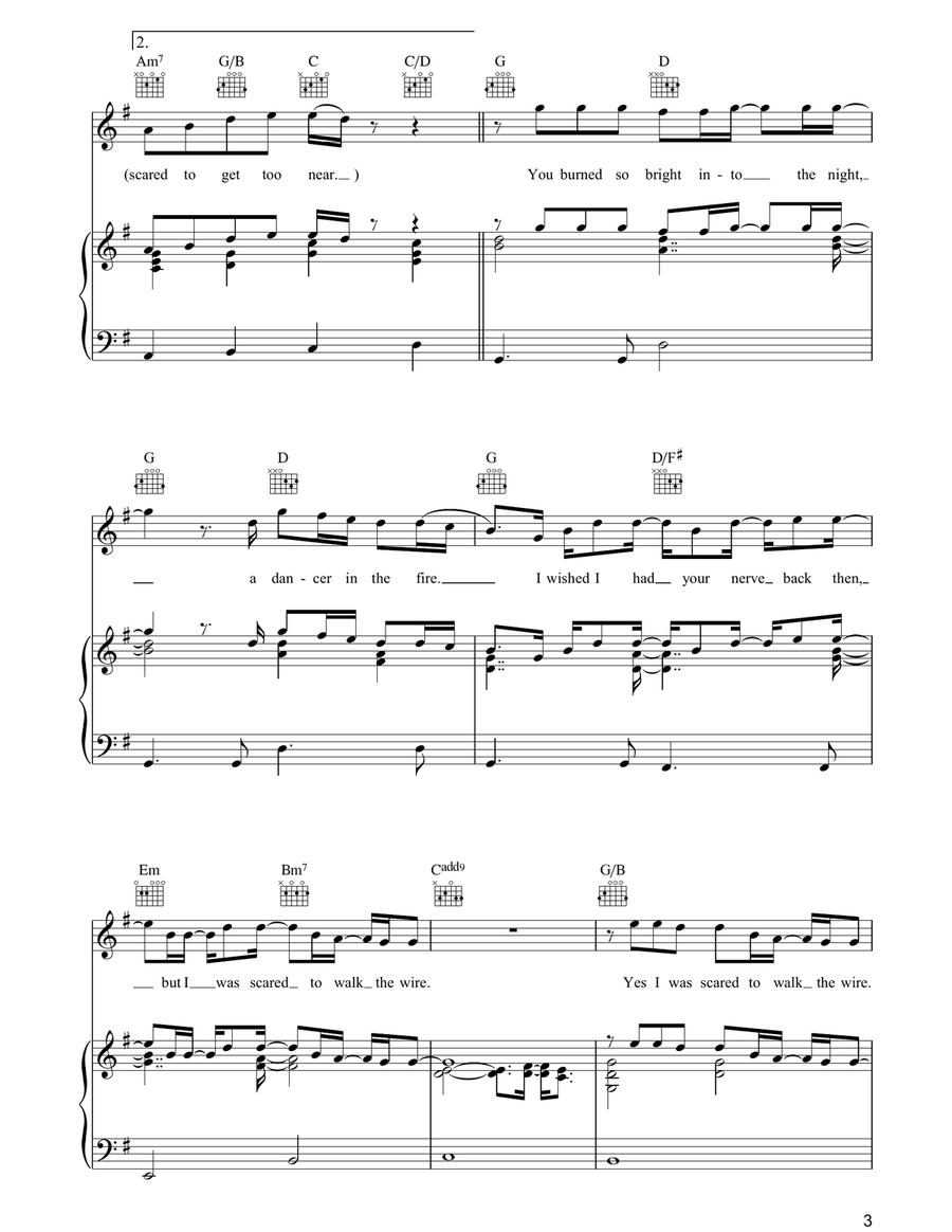 Dancer In The Fire Dancer In The Fire Piano, Vocal, Guitar scores gallery preview page 3