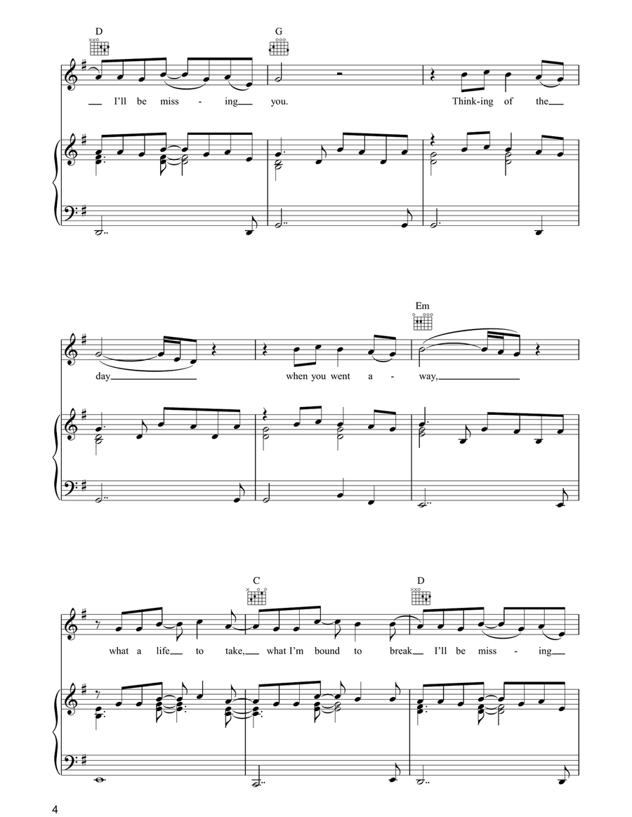 I'll Be Missing You Acoustic Guitar scores gallery preview page 4