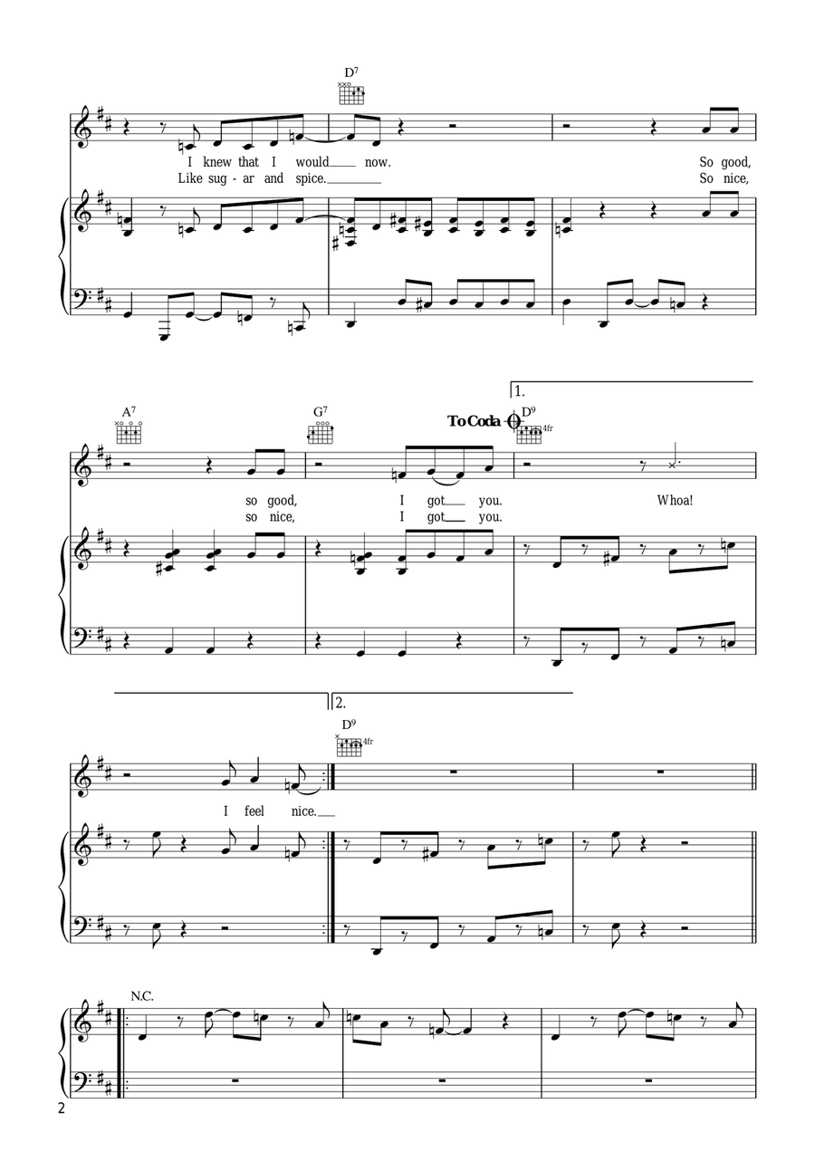 I Got You (I Feel Good) I Got You (I Feel Good) Piano, Vocal, Guitar scores gallery preview page 2