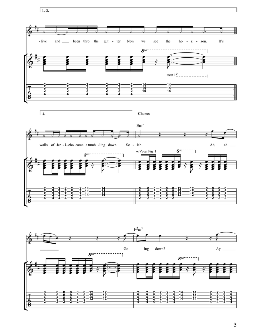 Do You Like The Way Guitar Tablature scores gallery preview page 3
