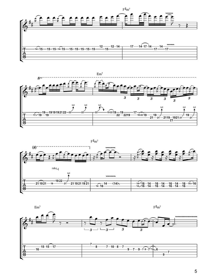 Do You Like The Way Guitar Tablature scores gallery preview page 5
