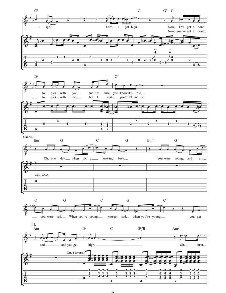 To Be Young (Is To Be Sad, Is To Be High) Acoustic Guitar scores gallery preview page 3