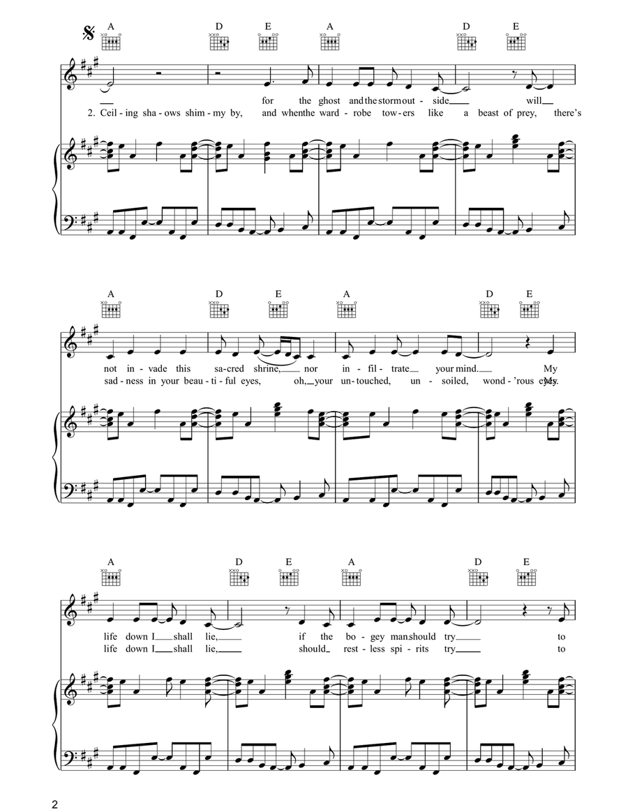 The Hand That Rocks The Cradle Piano, Vocal, Guitar scores gallery preview page 2