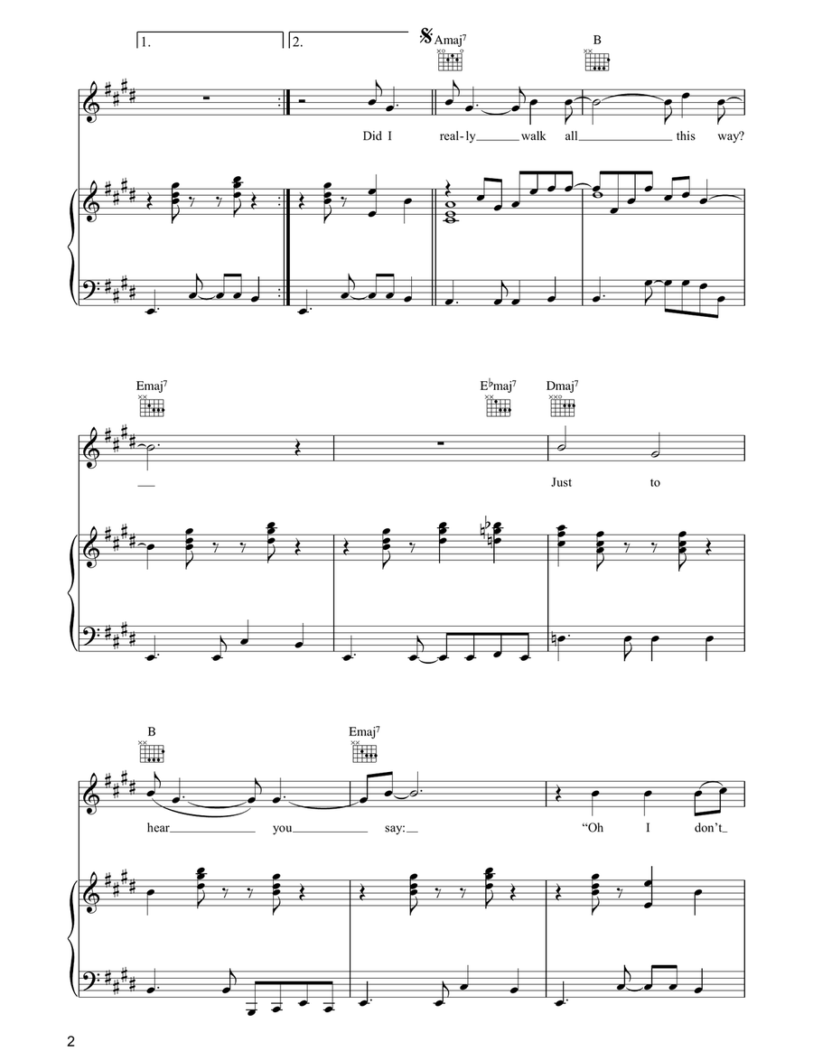 I Don't Owe You Anything I Don't Owe You Anything Piano, Vocal, Guitar scores gallery preview page 2