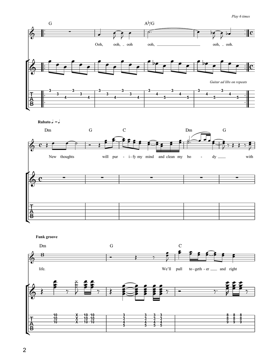All The Love In The Universe Guitar Tablature scores gallery preview page 2