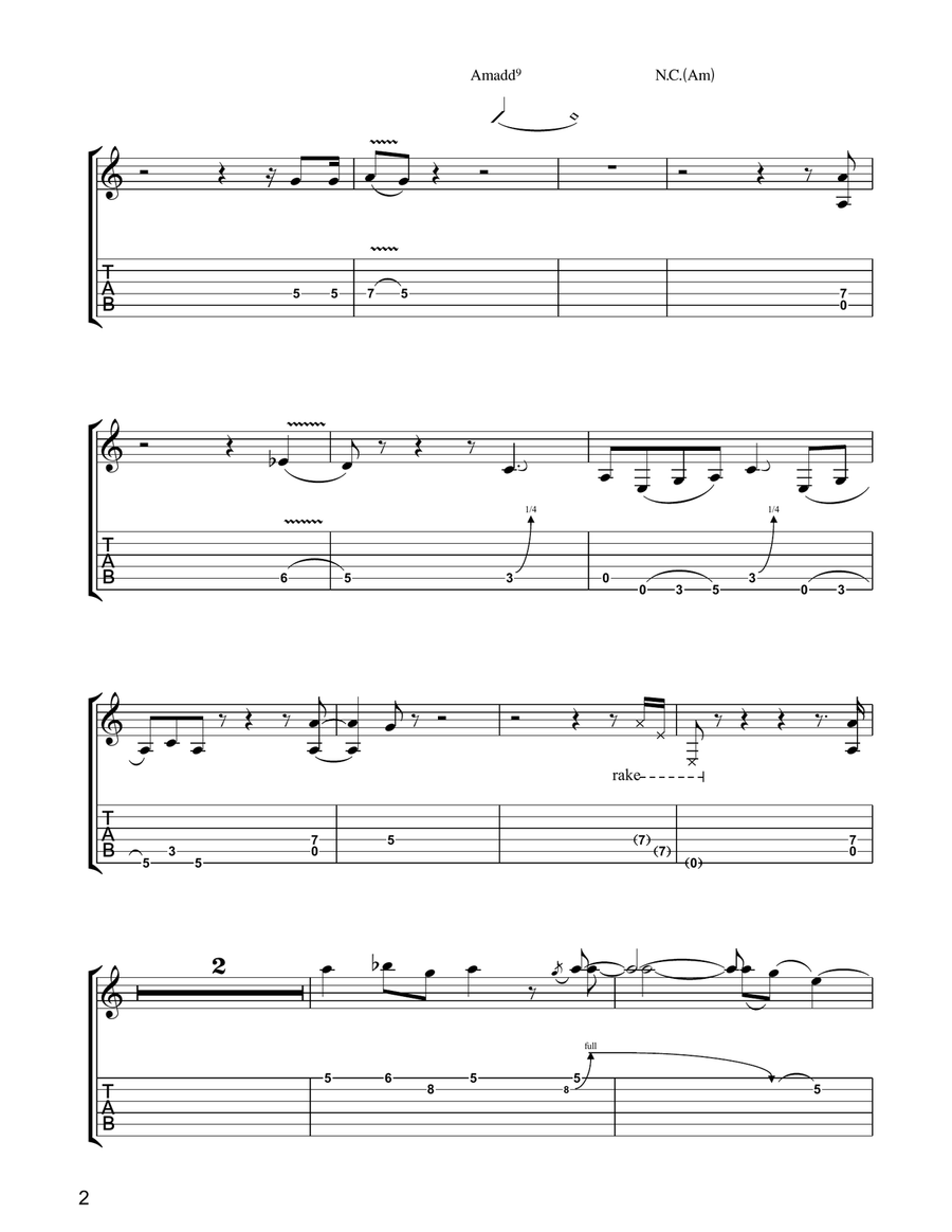 Every Step Of The Way Every Step Of The Way Guitar Tablature scores gallery preview page 2