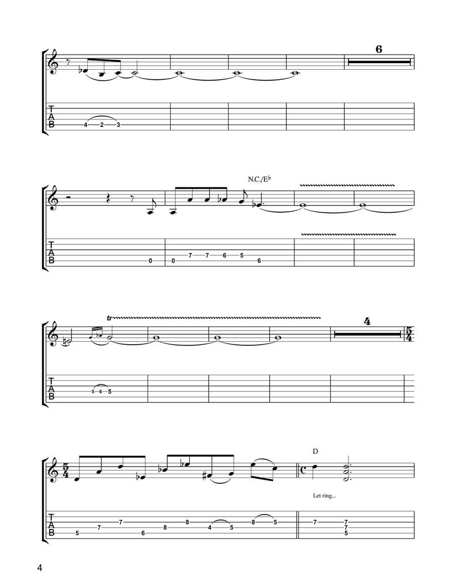 Every Step Of The Way Every Step Of The Way Guitar Tablature scores gallery preview page 4