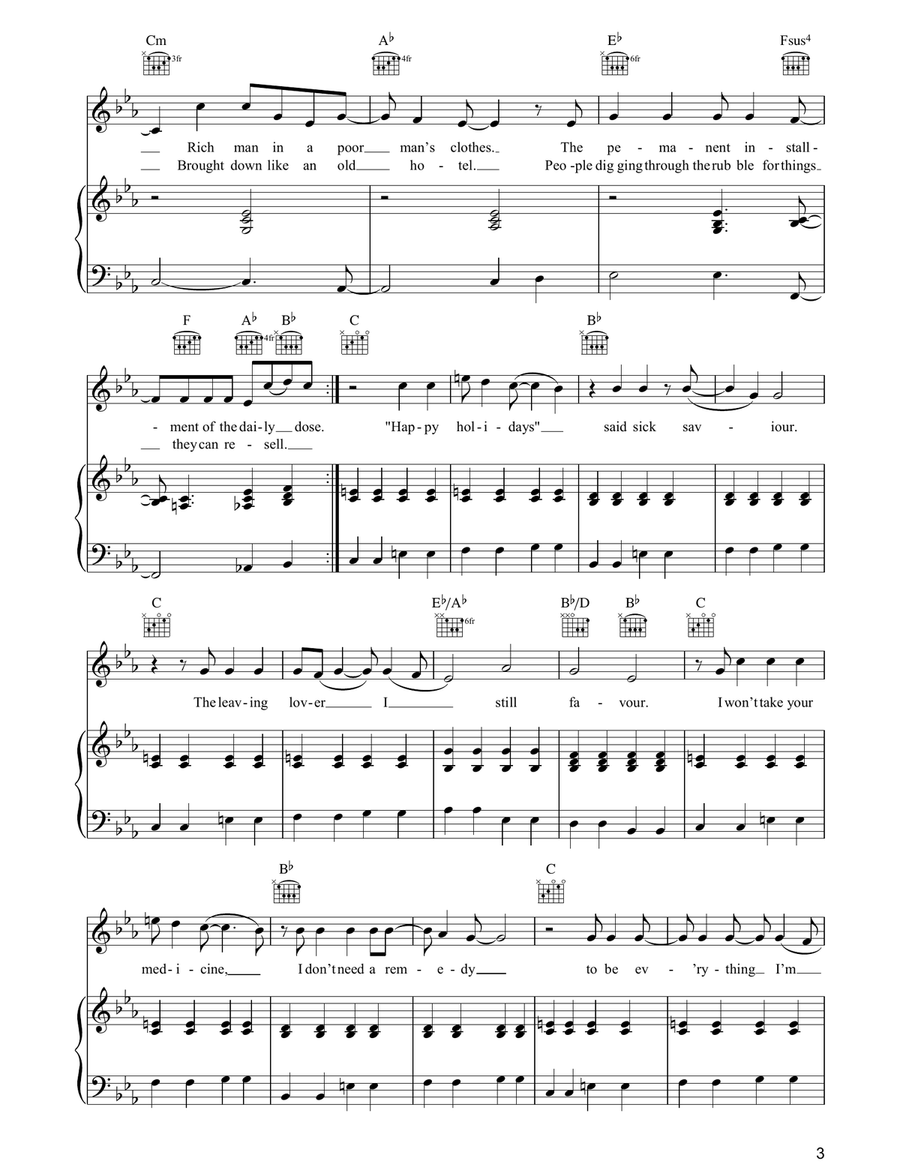 Junk Bond Trader Junk Bond Trader Piano, Vocal, Guitar scores gallery preview page 3
