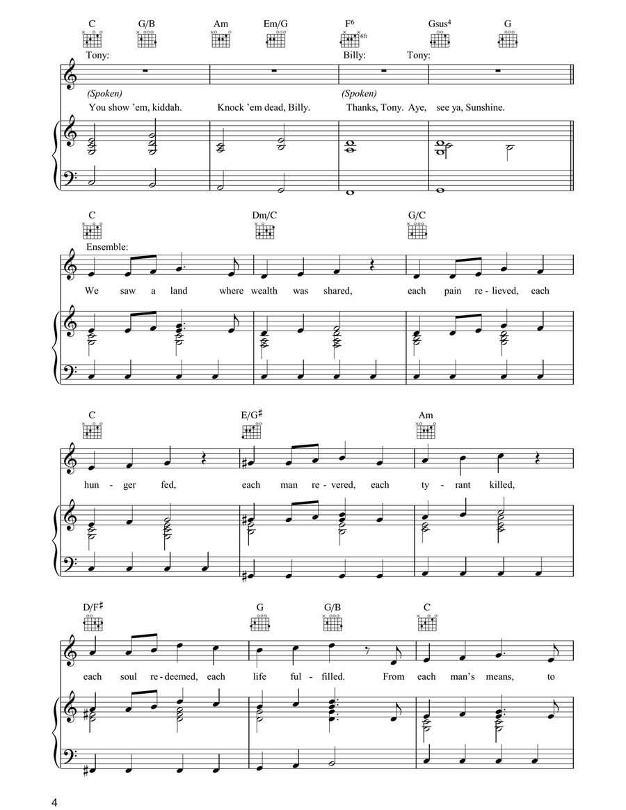 Once We Were Kings Piano, Vocal, Guitar scores gallery preview page 4