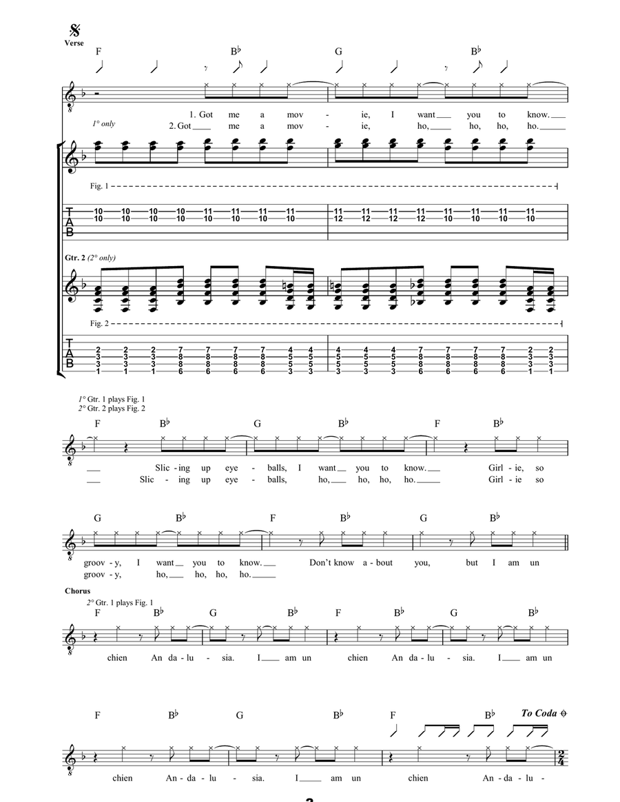 Debaser Debaser Guitar Tablature scores gallery preview page 2