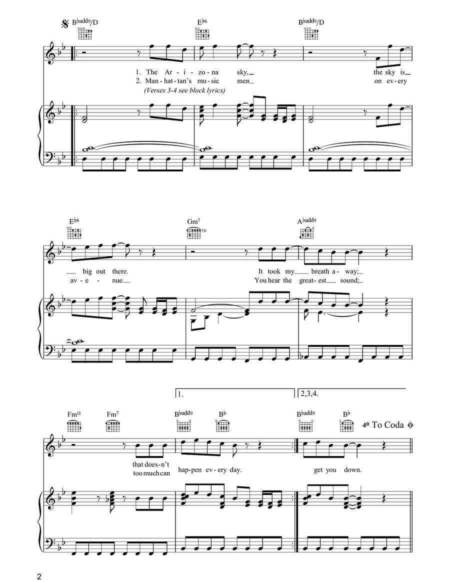 Arizona Sky Arizona Sky Piano, Vocal, Guitar scores gallery preview page 2