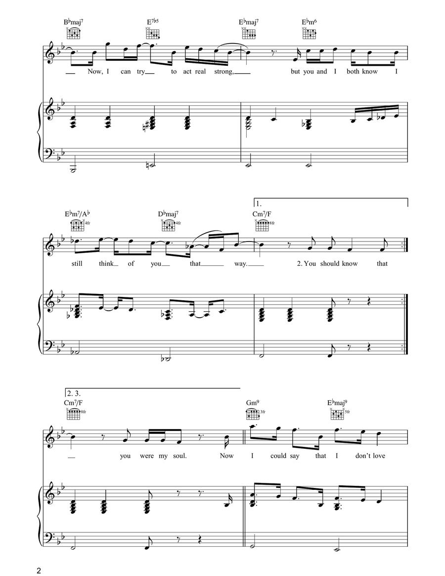 Still On My Brain Piano, Vocal, Guitar scores gallery preview page 2