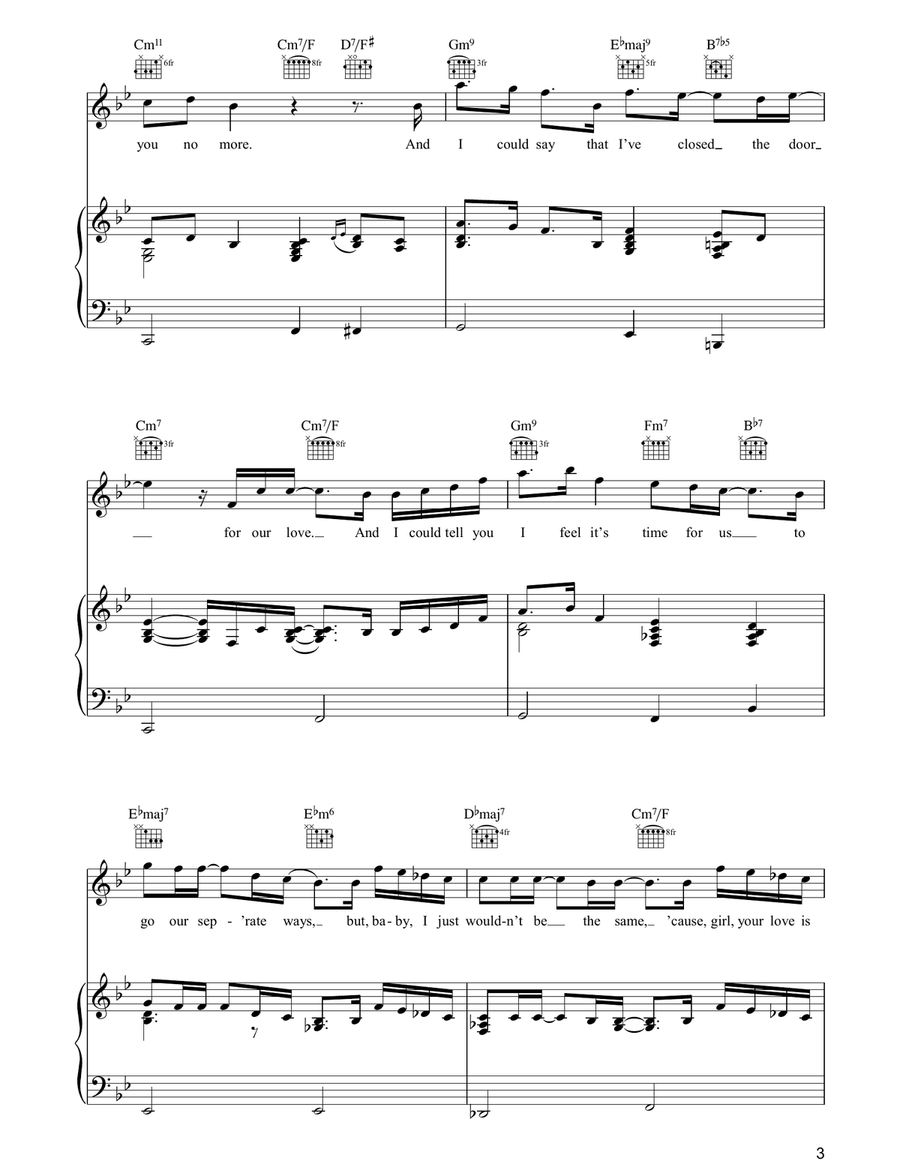 Still On My Brain Piano, Vocal, Guitar scores gallery preview page 3