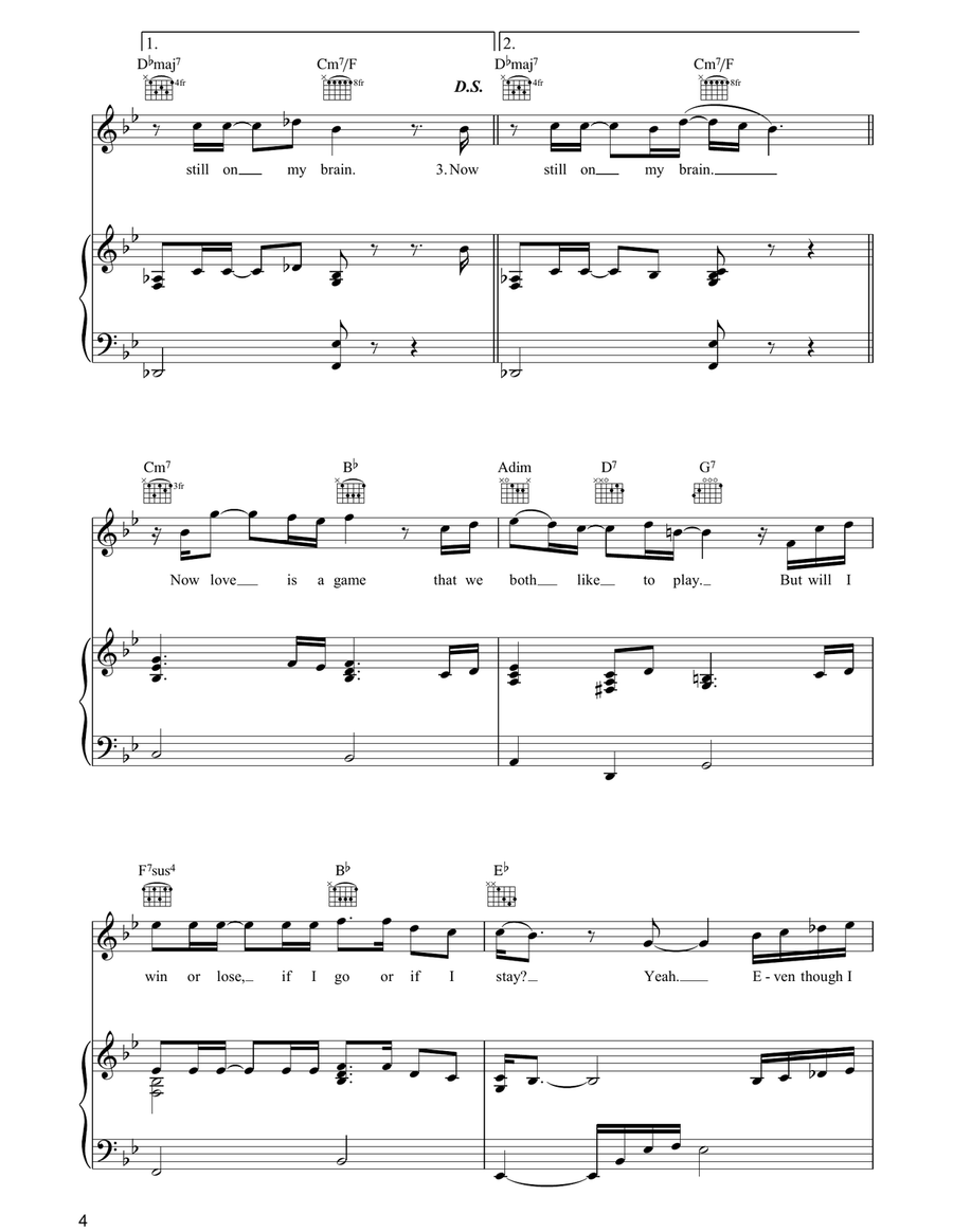 Still On My Brain Piano, Vocal, Guitar scores gallery preview page 4