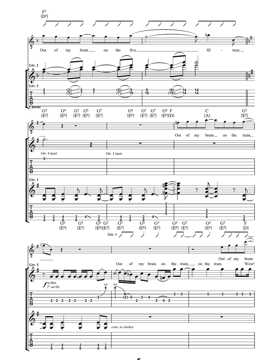 5:15 5:15 Electric Guitar scores gallery preview page 5