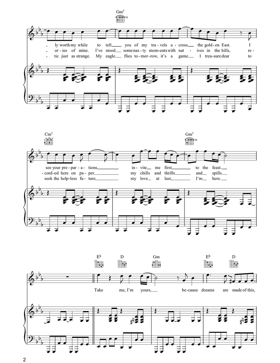 Take Me I'm Yours Take Me I'm Yours Piano, Vocal, Guitar scores gallery preview page 2