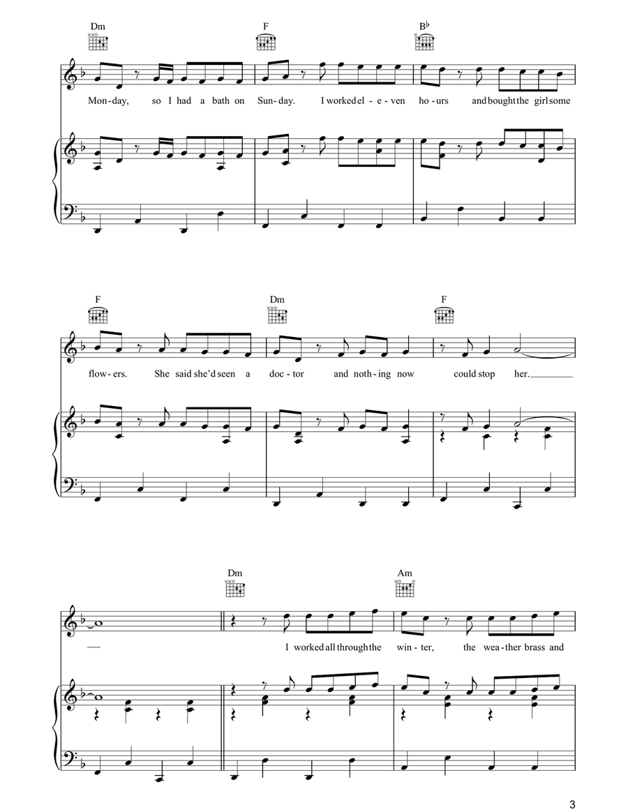 Up The Junction Piano, Vocal, Guitar scores gallery preview page 3