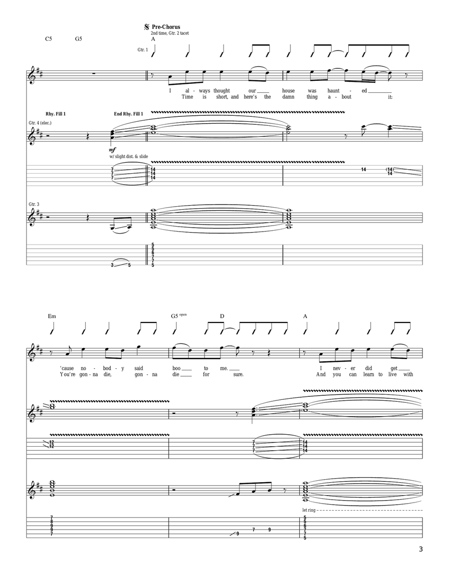 Slow Turning Slow Turning Acoustic Guitar scores gallery preview page 3