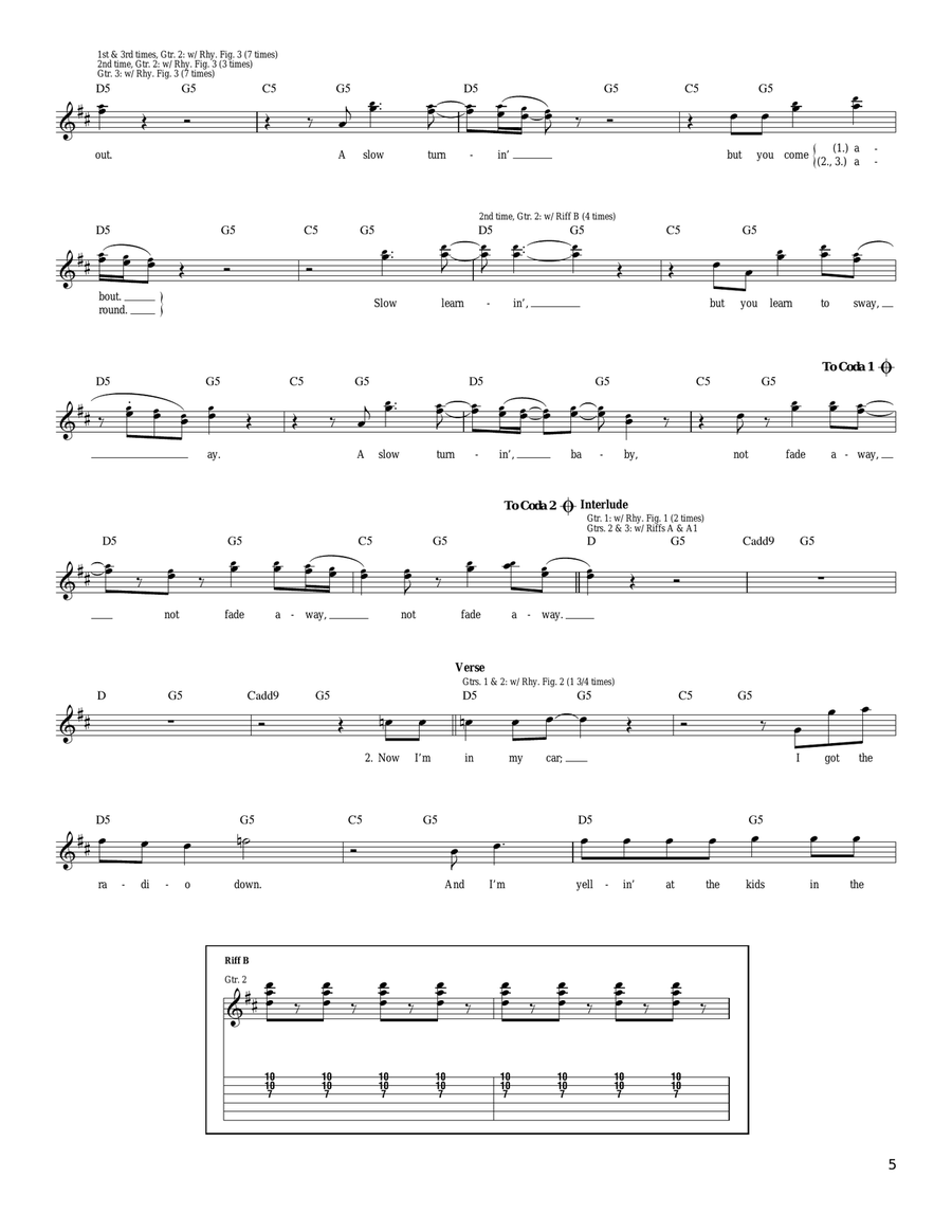 Slow Turning Slow Turning Acoustic Guitar scores gallery preview page 5