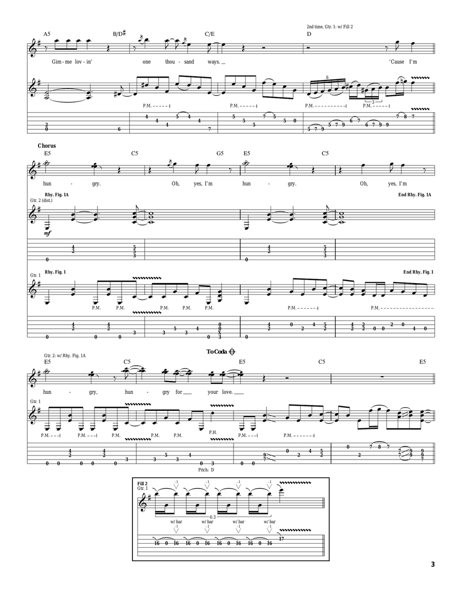 Hungry Hungry Acoustic Guitar scores gallery preview page 3