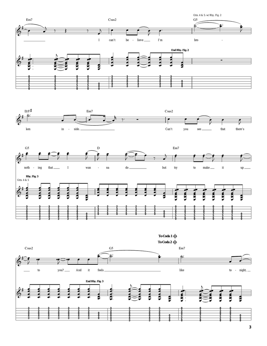 Feels Like Tonight Feels Like Tonight Acoustic Guitar scores gallery preview page 3