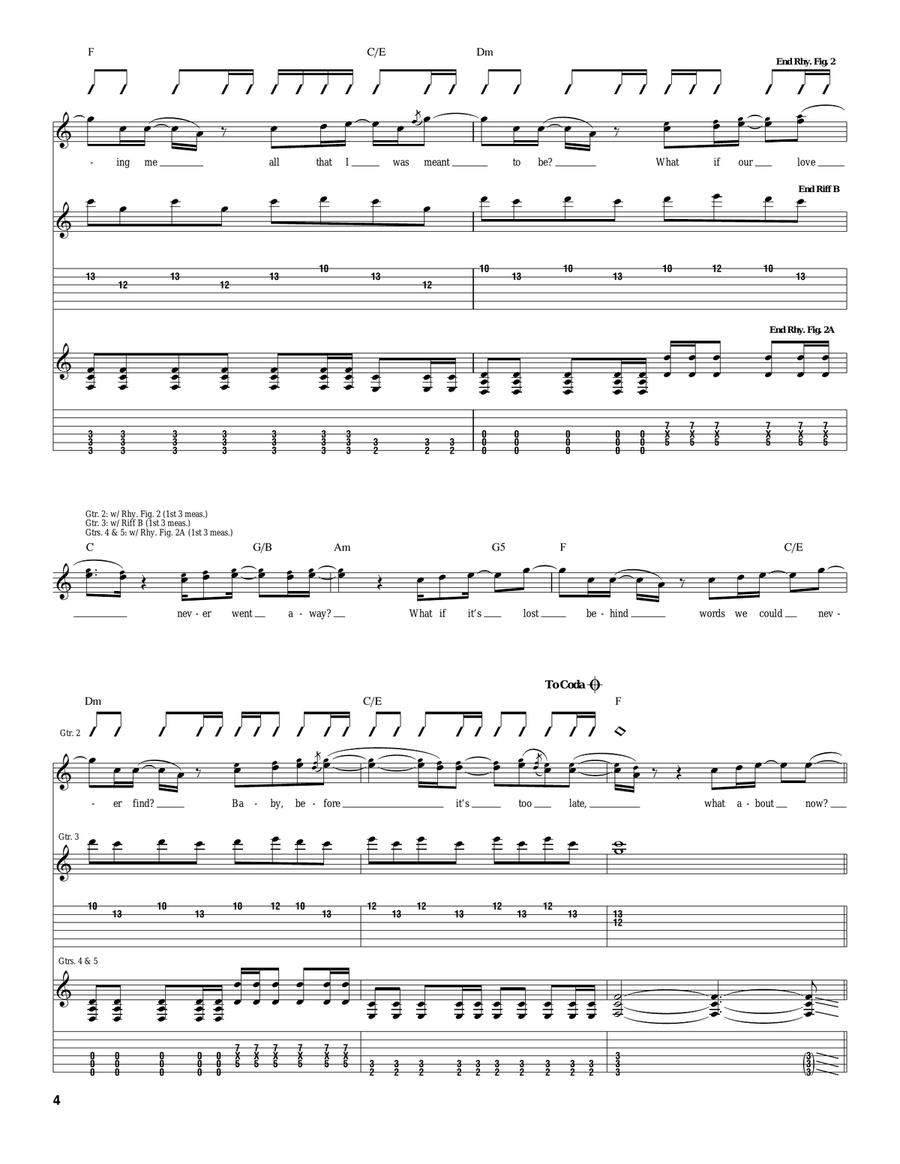 What About Now What About Now Acoustic Guitar scores gallery preview page 4