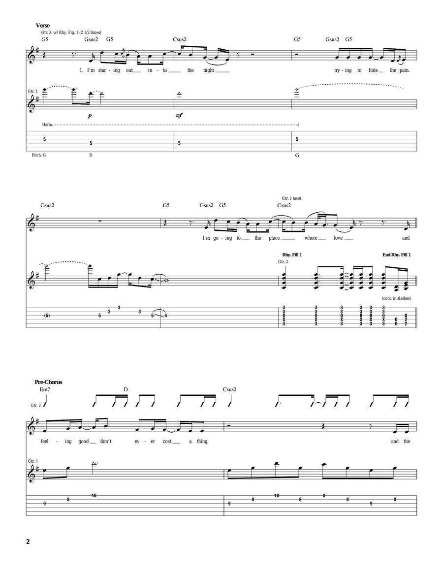 Home Home Acoustic Guitar scores gallery preview page 2