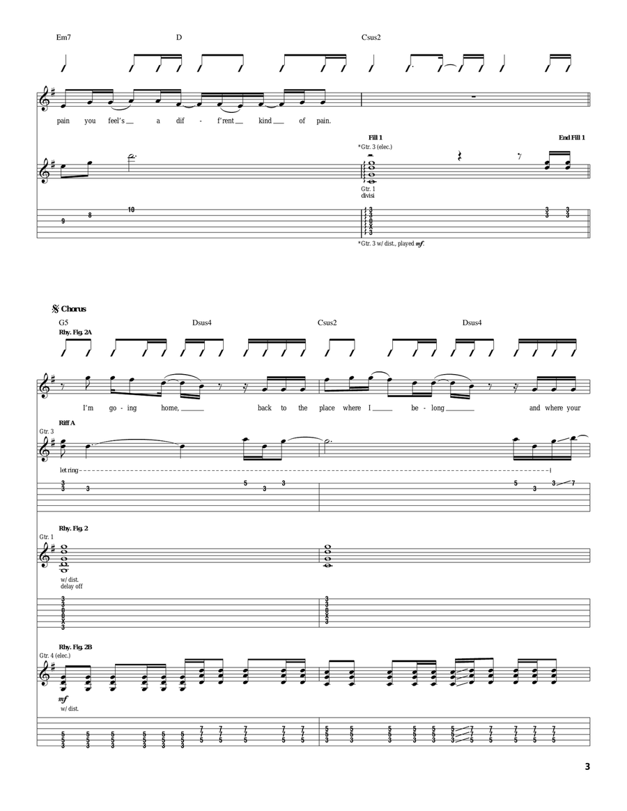 Home Home Acoustic Guitar scores gallery preview page 3