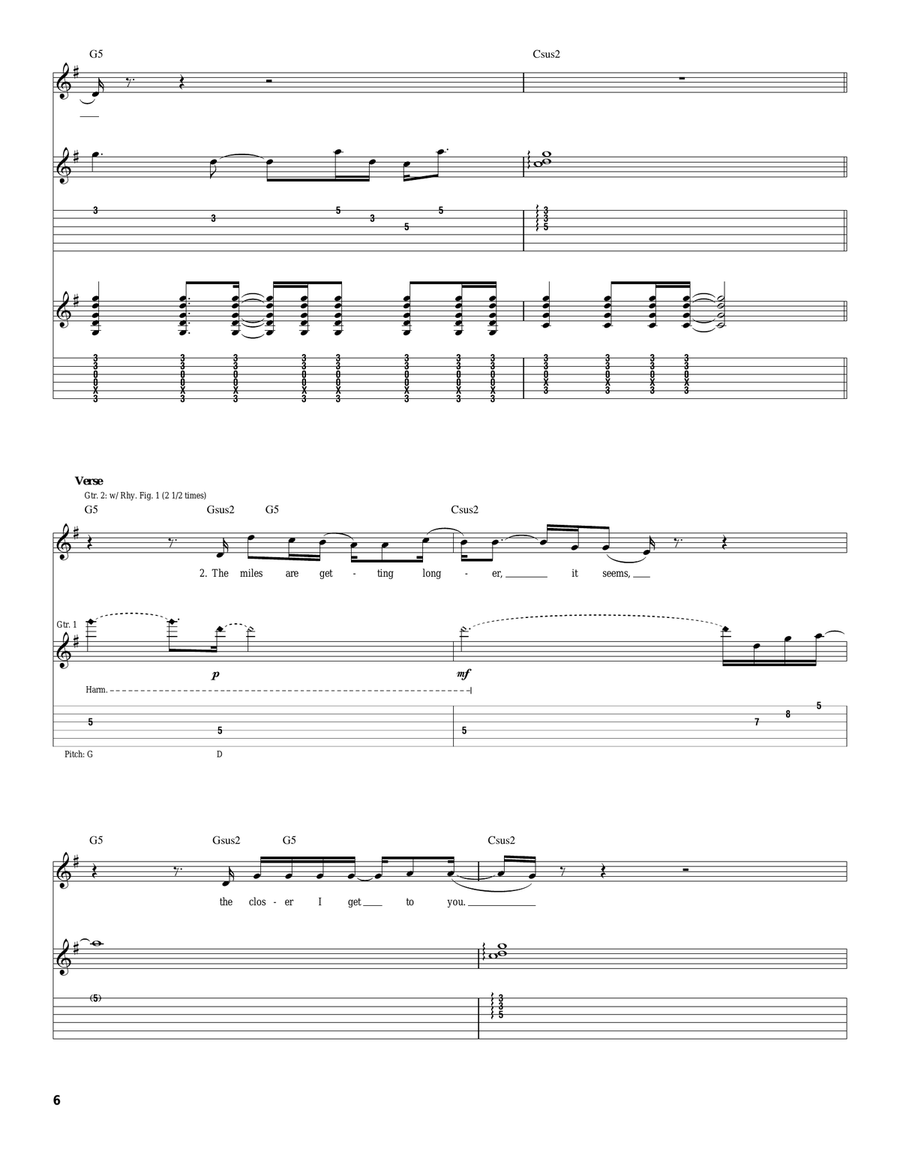Home Home Acoustic Guitar scores gallery preview page 6