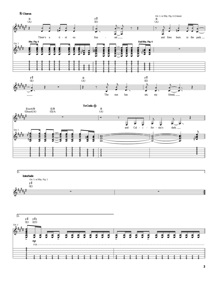 California's Dark California's Dark Acoustic Guitar scores gallery preview page 3