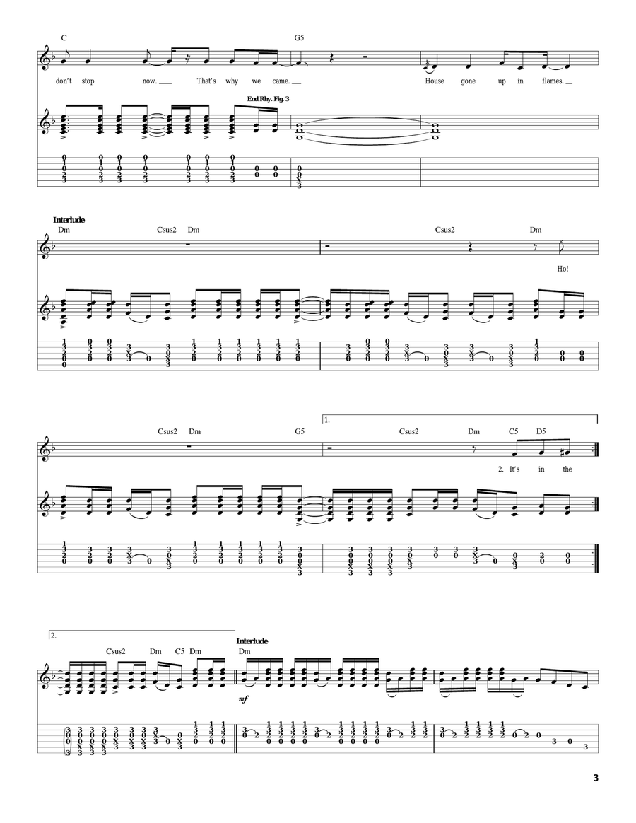 House Gone Up In Flames House Gone Up In Flames Acoustic Guitar scores gallery preview page 3