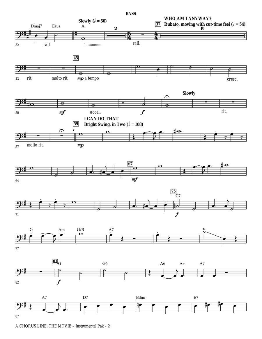 A Chorus Line (Medley) (arr. Ed Lojeski) - Bass Choir scores gallery preview page 2