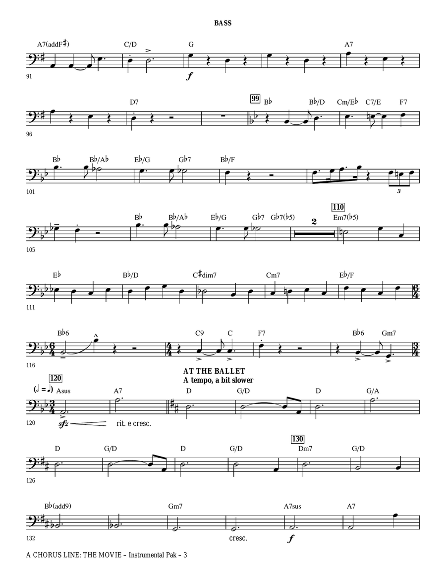 A Chorus Line (Medley) (arr. Ed Lojeski) - Bass Choir scores gallery preview page 3
