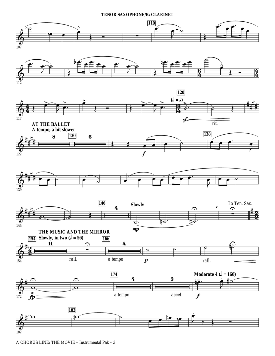 A Chorus Line (Medley) (arr. Ed Lojeski) - Reed 1 Choir scores gallery preview page 3